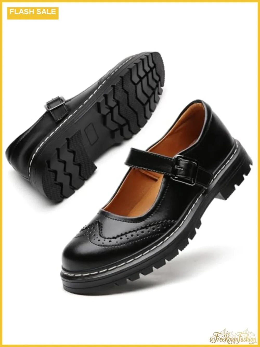 Mary Jane Platform Non-Slip Casual Dress Shoes Adjustable Strap